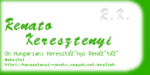 renato keresztenyi business card